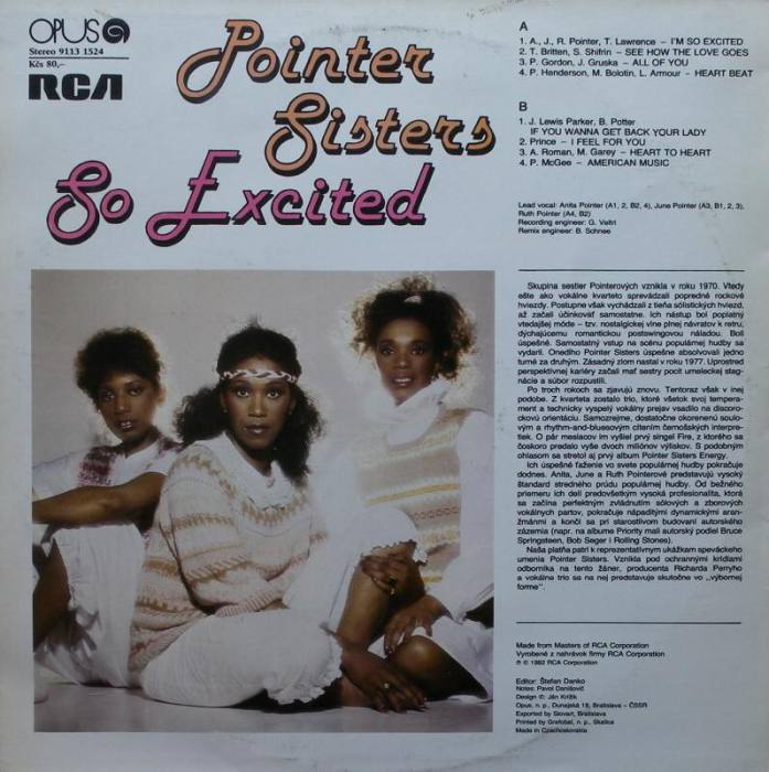 Pointer Sisters - So Excited