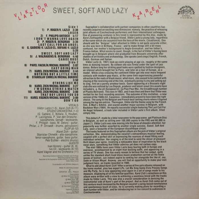 Viktor Lazlo  a  Karel Zich - Sweet, Soft And Lazy (LP)
