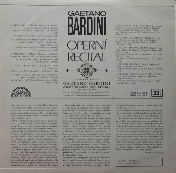 Gaetano Bardini - Operní recitál