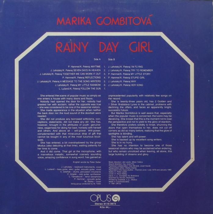 Marika Gombitová - Rainy Day Girl (LP)