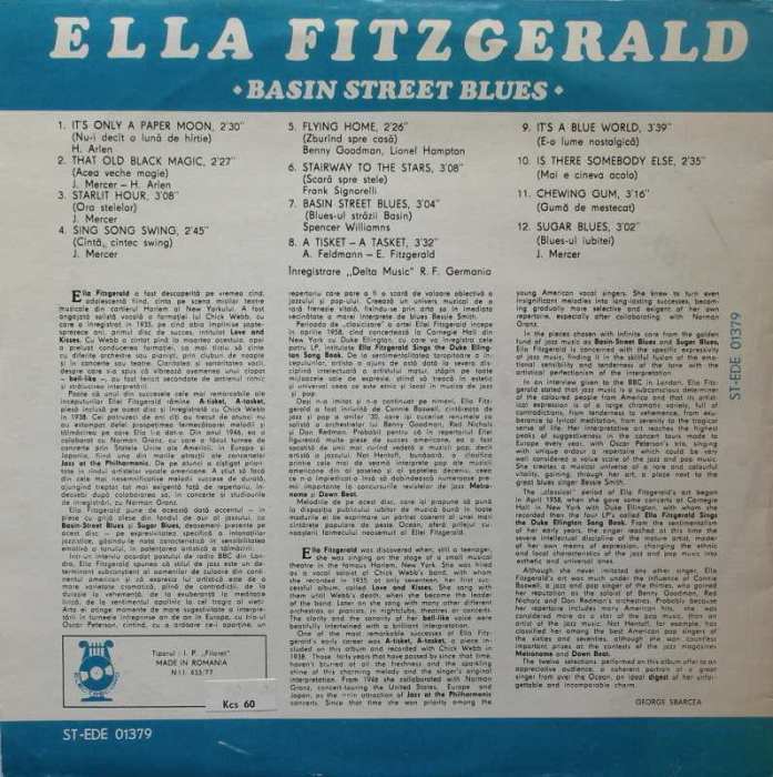 Ella Fitzgerald - Basin Street Blues (LP)