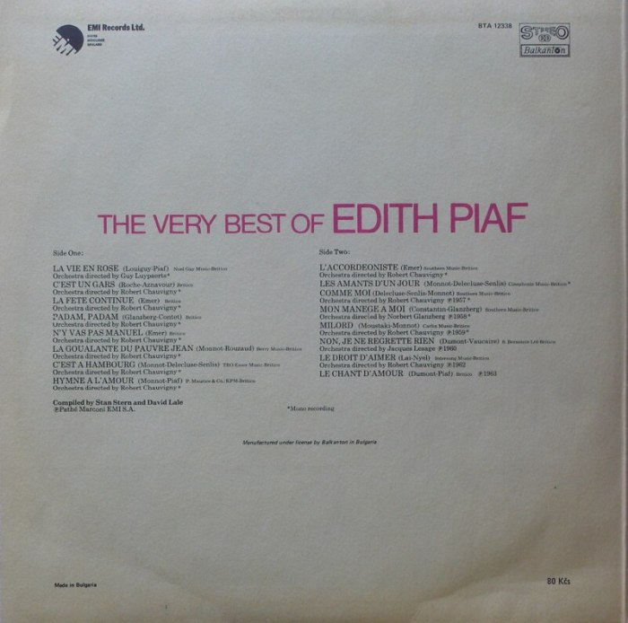 Edith Piaf - The Very Best Of (LP)