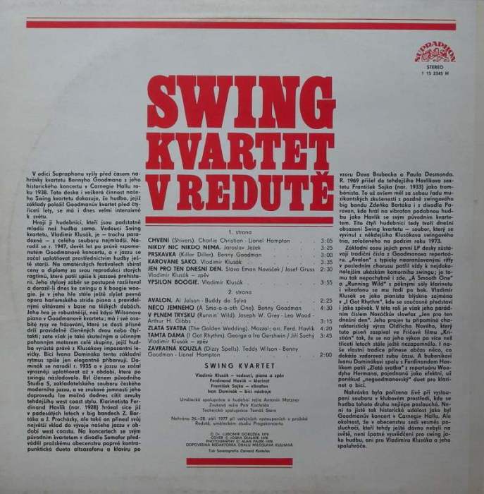 Swing Kvartet v Redutě