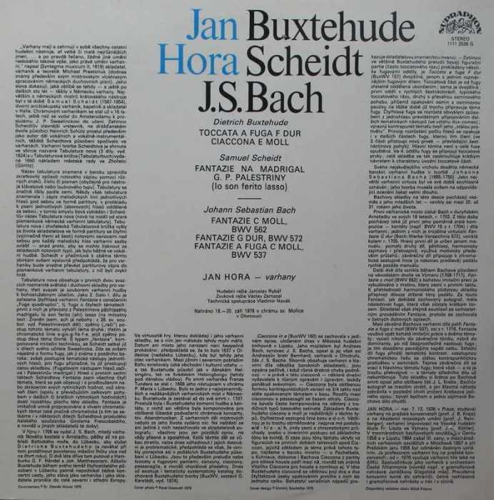 Jan Hora - Buxtehude, Scheidt, J.S.Bach - Varhaní skladby