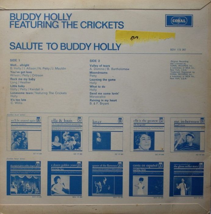 Buddy Holly Featuring The Crickets - Salute To Buddy Holly