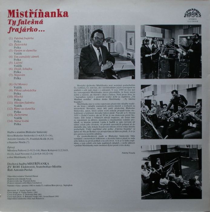 Mistříňanka - Ty falešná frajárko (LP)