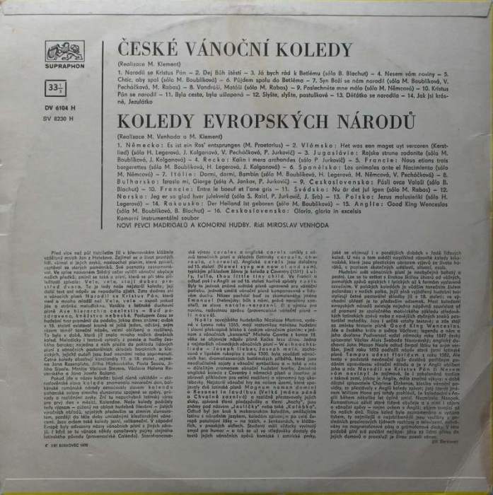 České vánoční koledy / Koledy evropských národů (LP)