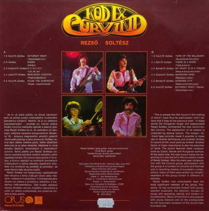 Rezső Soltész - Kodex Corvina (LP)