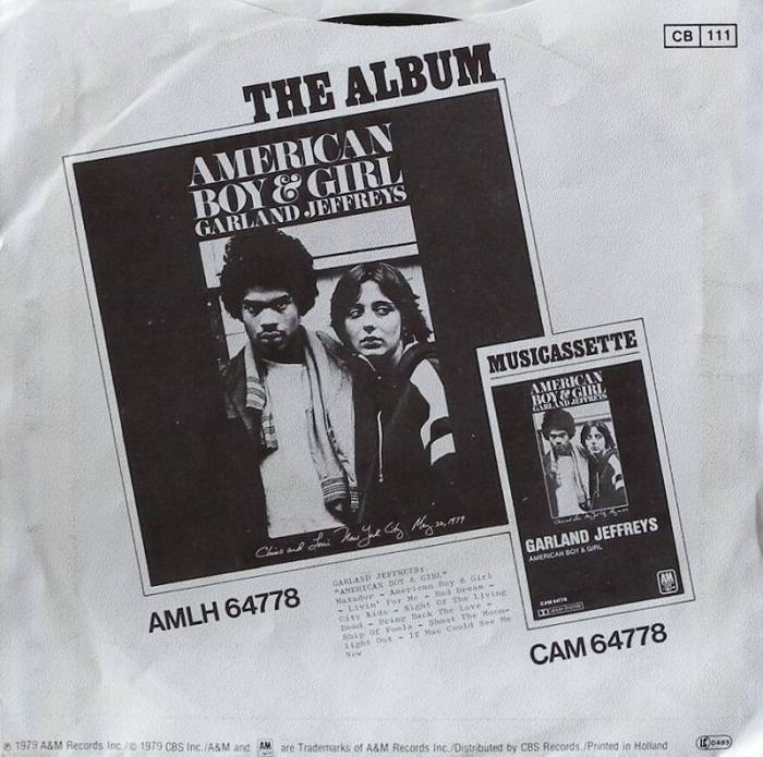 Garland Jeffreys - Matador / American Boy  a  Girl