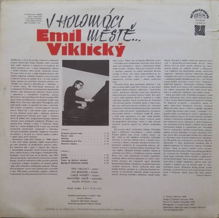 Emil Viklický - V Holomóci městě… (LP)