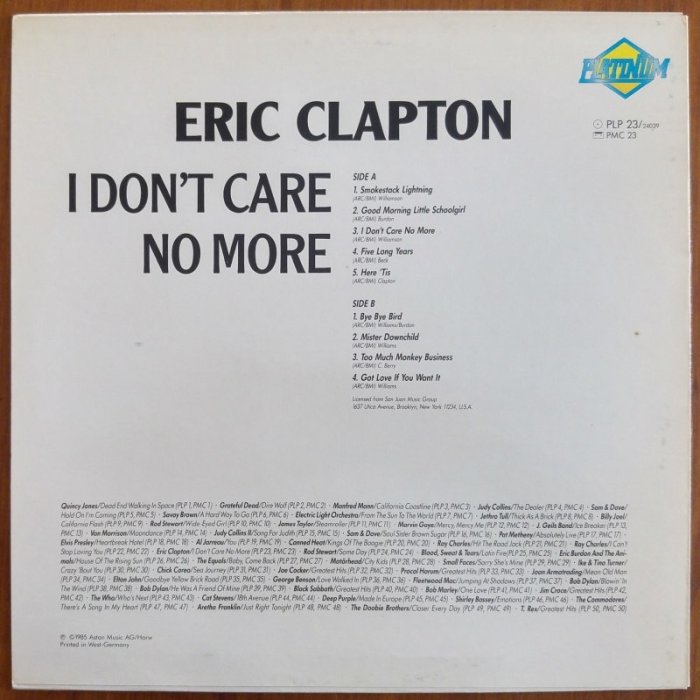 Eric Clapton - I Don't Care No More
