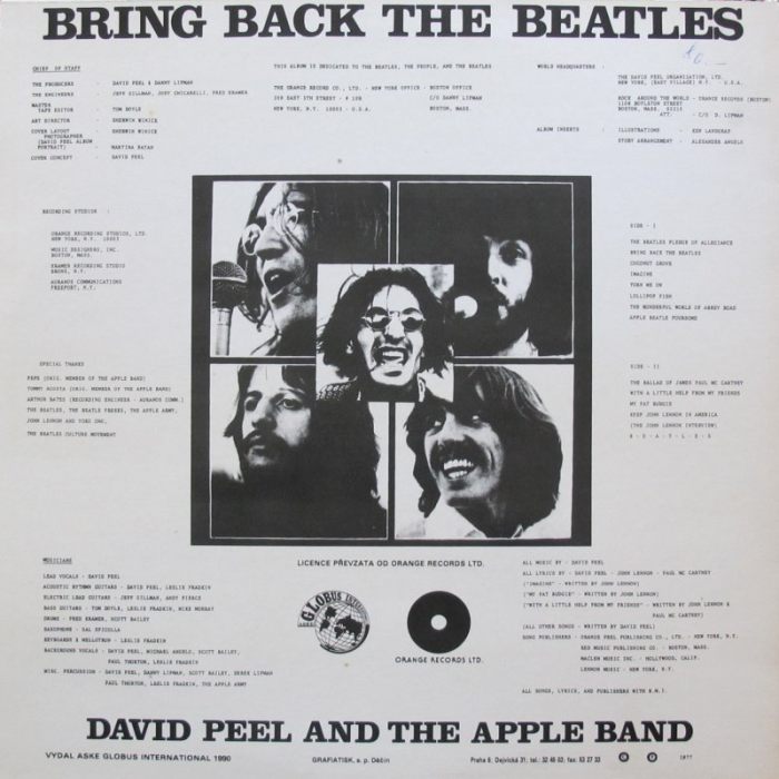 David Peel a The Apple Band - Bring Back The Beatles