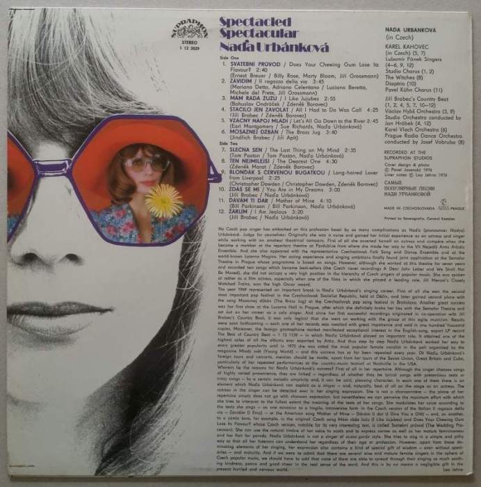 Naďa Urbánková - Spectacled Spectacular (LP)
