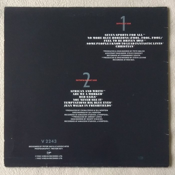 China Crisis - Difficult Shapes  a  Passive Rhythms (Some People Think It's Fun To Entertain) (LP)