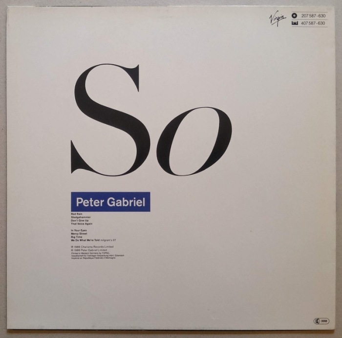Peter Gabriel - So (LP)