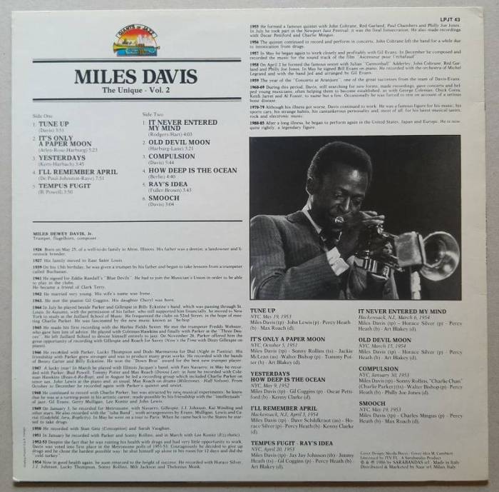 Miles Davis - The Unique - Vol. 2 (LP)