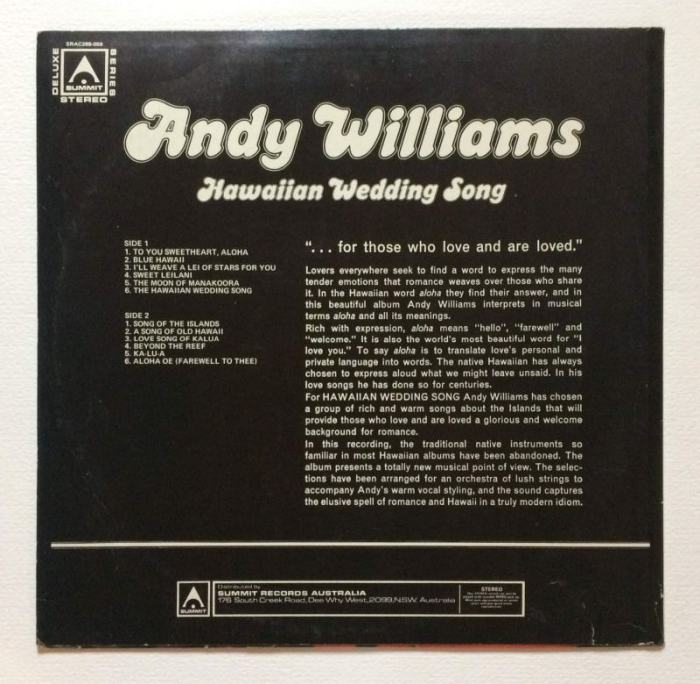 Andy Williams - Hawaiian Wedding Song (LP)