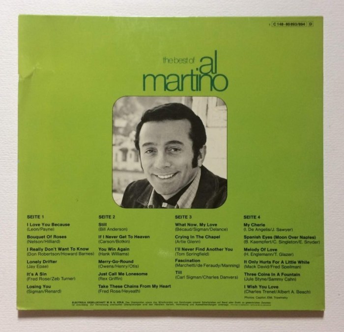 Al Martino - The Best Of Al Martino (LP)