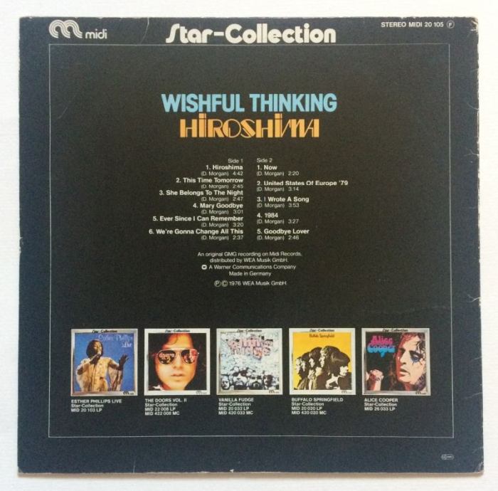 Wishful Thinking - Hiroshima (LP)
