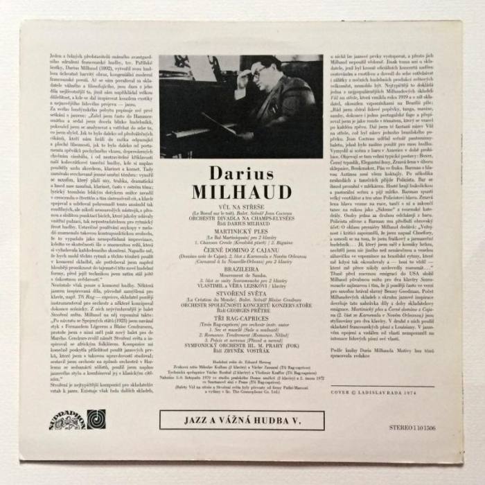 Darius Milhaud - Skladby Daria Milhauda (LP)