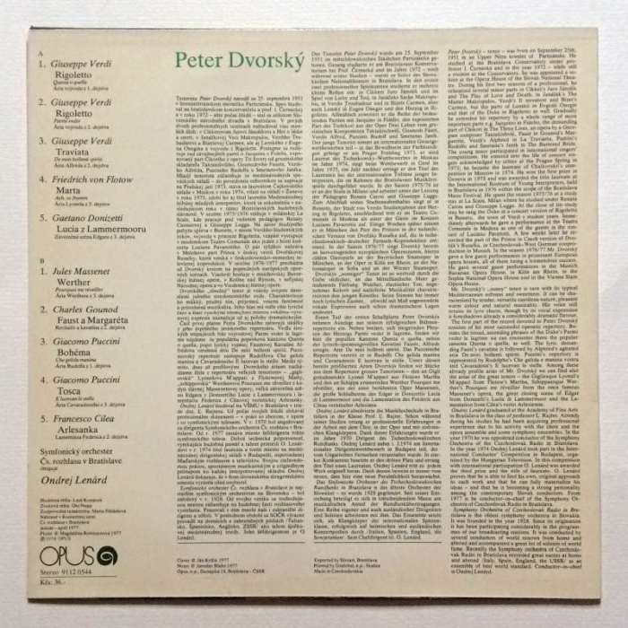 Peter Dvorský - Peter Dvorský (LP)