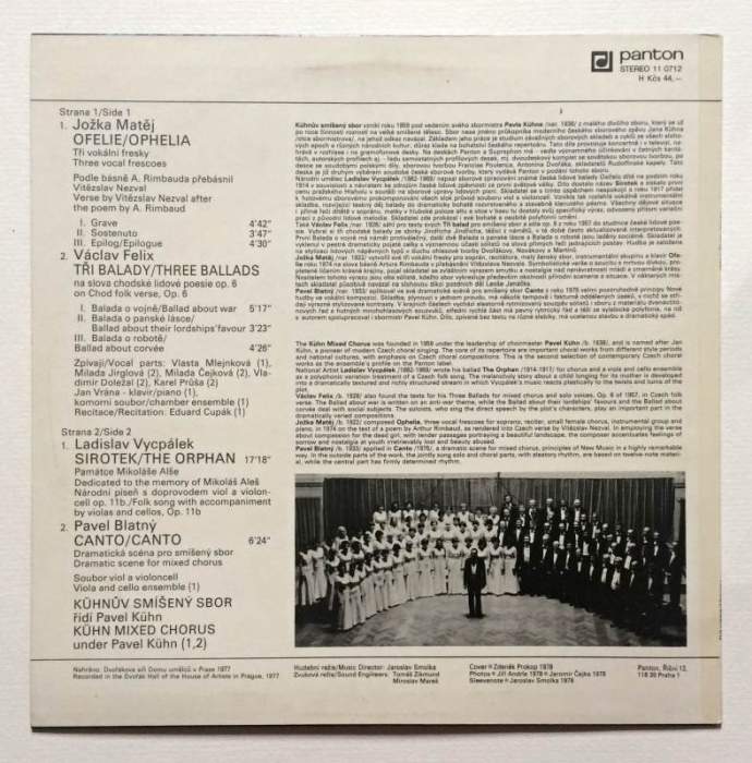 Pavel Kühn - Kühnův smíšený sbor / Kühn Mixed Chorus (LP)