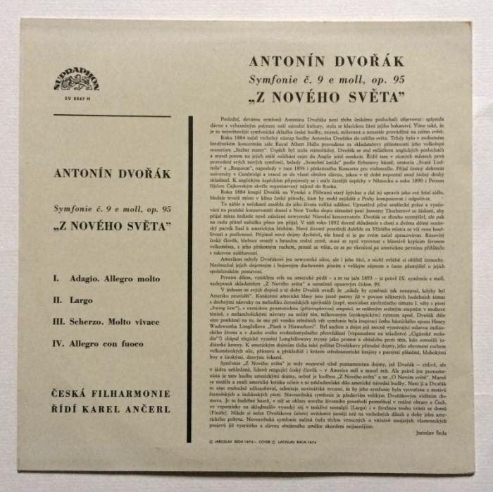 Antonín Dvořák - Symfonie E Moll Z Nového Světa (LP)