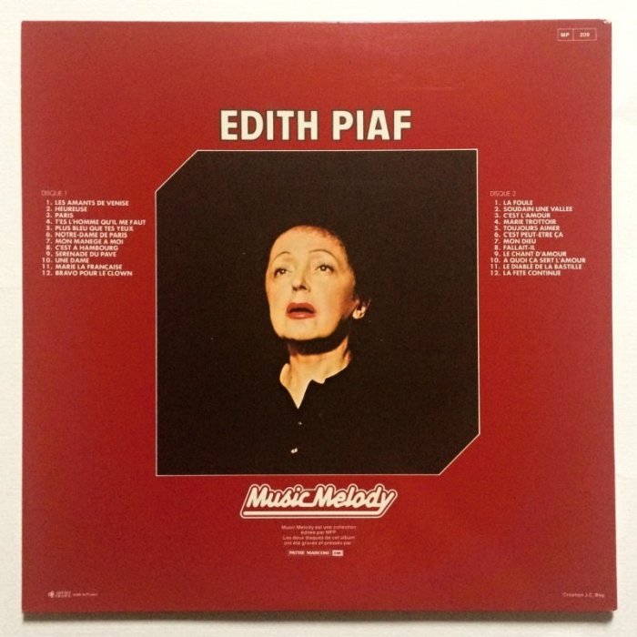 Edith Piaf - Enregistrements Originaux (2LP)