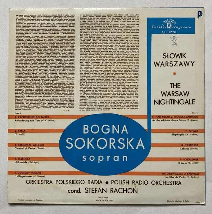 Bogna Sokorska - Słowik Warszawy / The Warsaw Nightingale (LP)