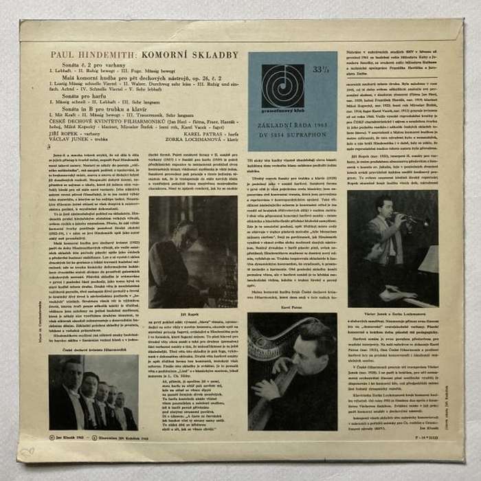 Paul Hindemith - Komorní skladby (LP)