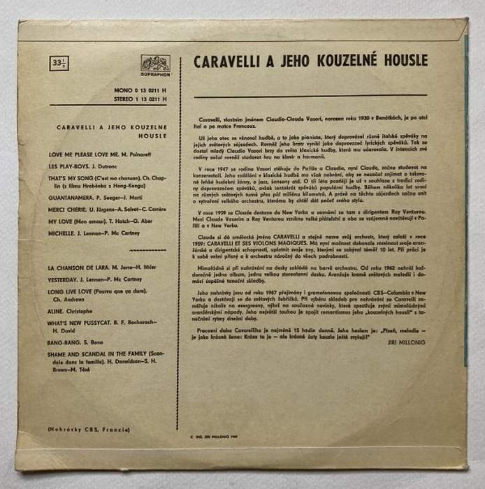 Caravelli - Caravelli a jeho kouzelné housle (LP)