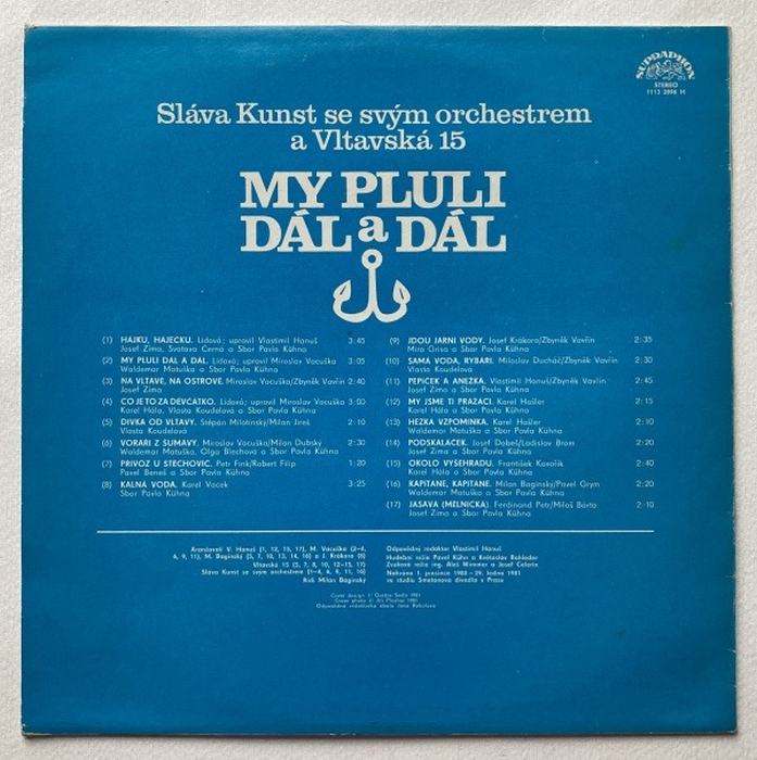 Sláva Kunst se svým orchestrem, Vltavská 15 - My pluli dál a dál (LP)