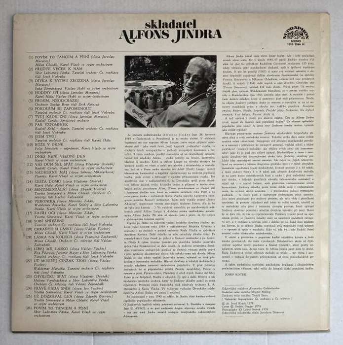 Alfons Jindra - Skladatel Alfons Jindra (LP)