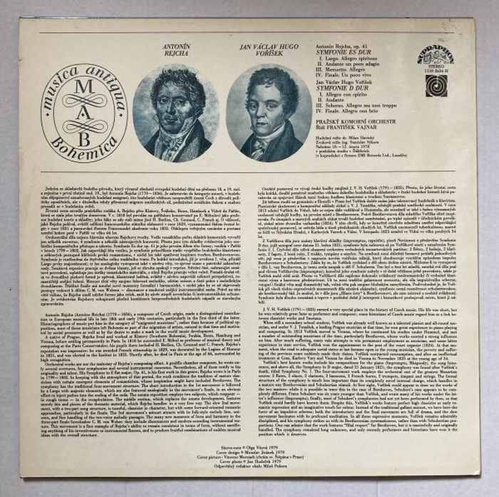 Antonín Rejcha, Jan Václav Hugo Voříšek - Pražský Komorní Orchestr, František Vajnar - Symfonie (LP)