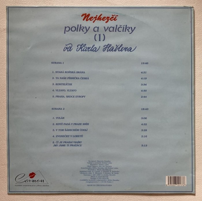 Karel Hašler - Nejhezčí polky a valčíky 1 od Karla Hašlera (LP)