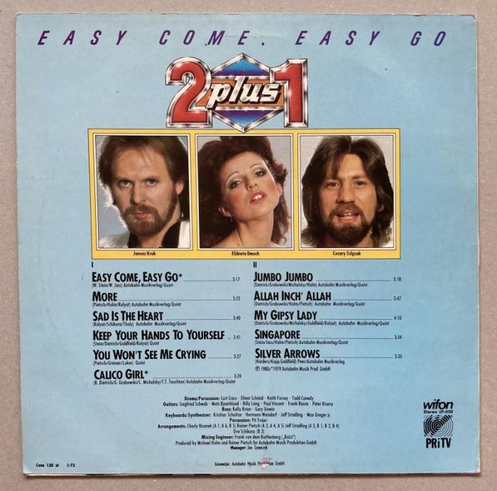 2 plus 1 - Easy Come, Easy Go (LP)