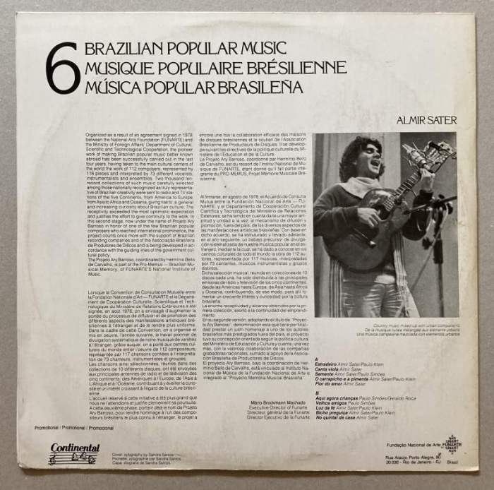 Almir Sater - Brazilian Popular Music 6 (LP)