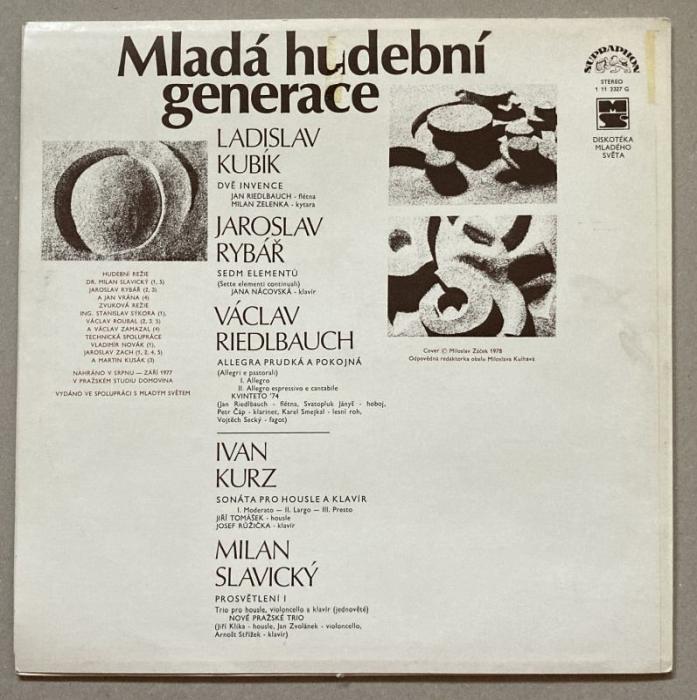 Ladislav Kubík, Jaroslav Rybář, Václav Riedlbauch, Ivan Kurz, Milan Slavický - Mladá hudební generace (LP)
