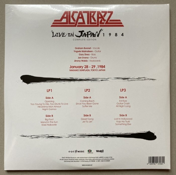 Alcatrazz - Live In Japan 1984 Complete Edition (3LP)