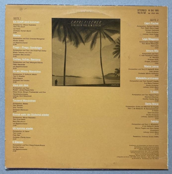Various - Capri-Fischer - Schlager Aus Dem Süden (LP)