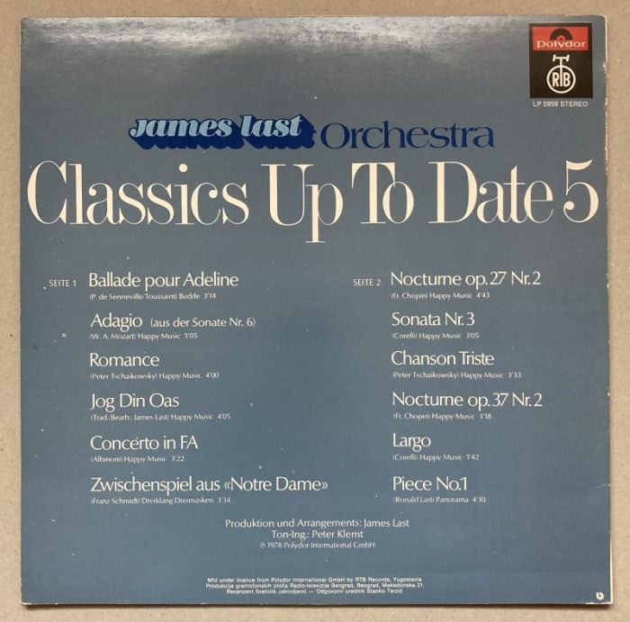 James Last Orchestra - Classics Up To Date Vol. 5 (LP)