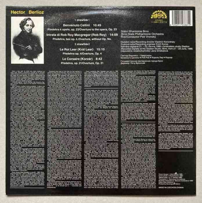 Berlioz, Brno State Philharmonic Orchestra, Petr Vronský - Overtures (LP)
