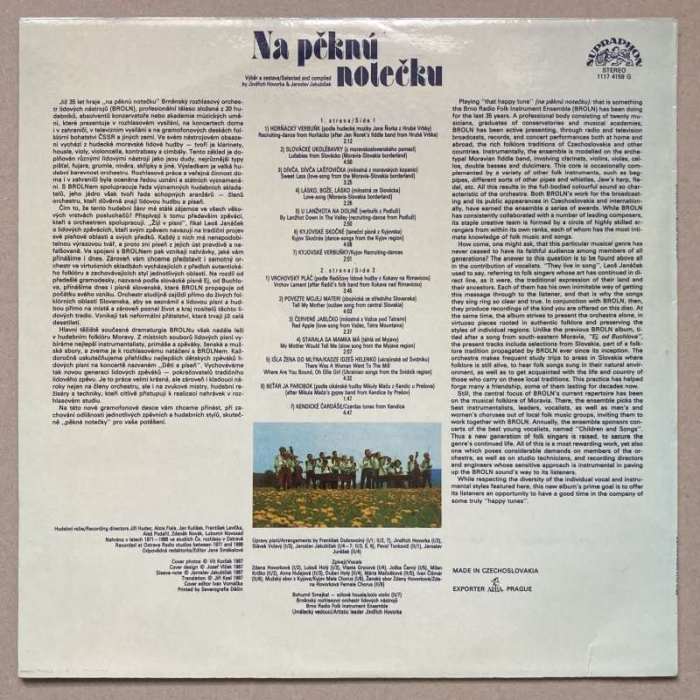 Brněnský rozhlasový orchestr lidových nástrojů,  Jindřich Hovorka - Na pěknú notečku (LP)