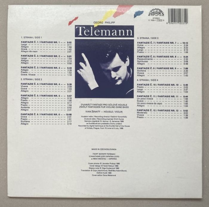 Telemann, Georg Philipp; Ivan Ženatý - 12 Fantasien Für Violine Ohne Bass (2LP)