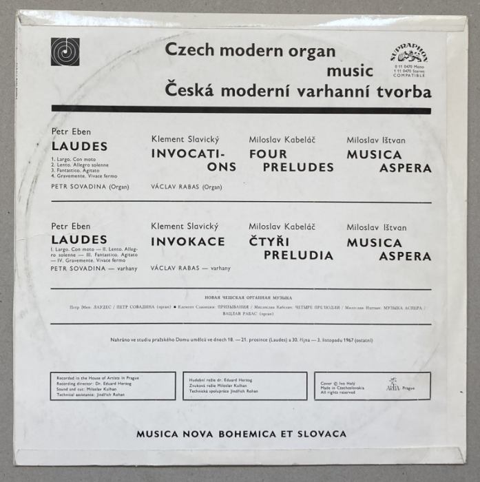 Various - Czech Modern Organ Music = Česká moderní varhanní tvorba (LP)