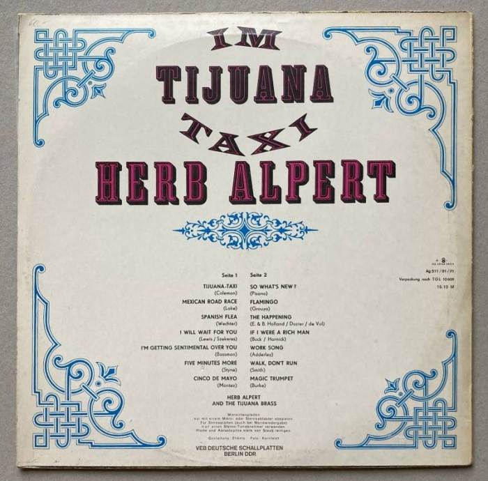 Herb Alpert - Im Tijuana Taxi (LP)