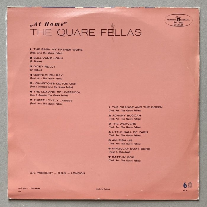 The Quare Fellas - At Home (LP)