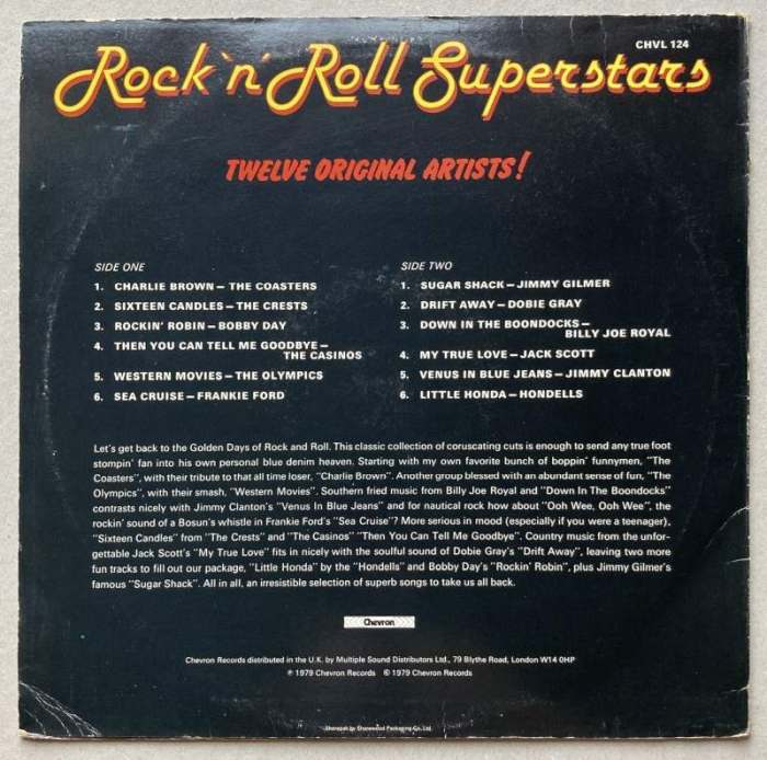 Various - Rock 'N' Roll Superstars (Twelve Original Artists) (LP)