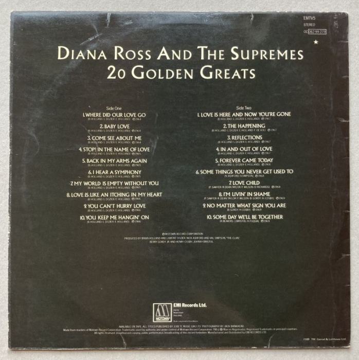 Diana Ross a The Supremes - 20 Golden Greats (LP)