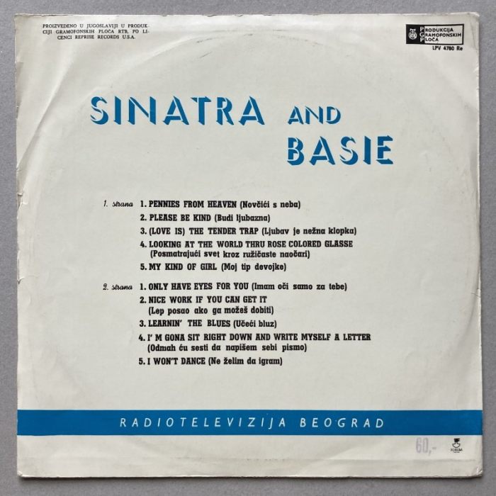 Frank Sinatra a Count Basie - Sinatra And Basie (LP)